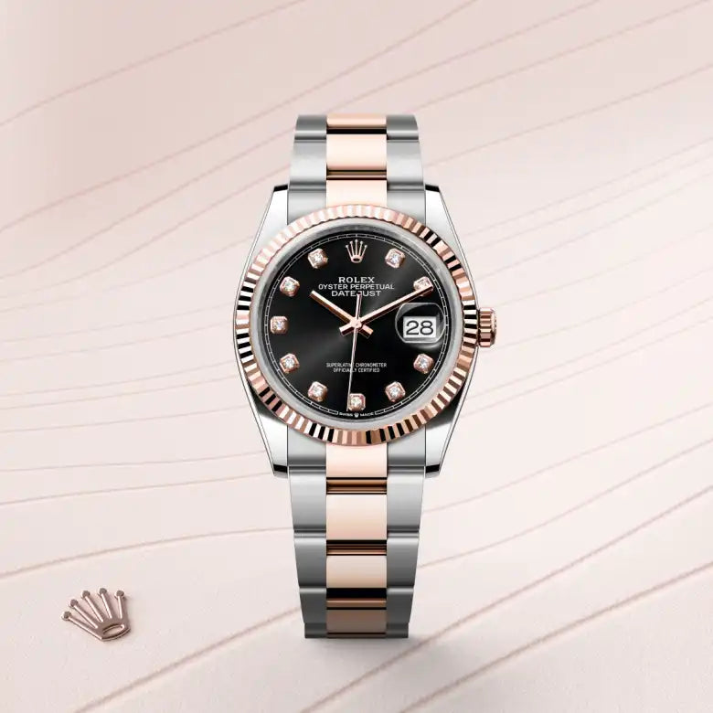 rolex Datejust in Everose Rolesor - combination of Oystersteel and Everose gold, M126231-0020 - Henne Jewelers