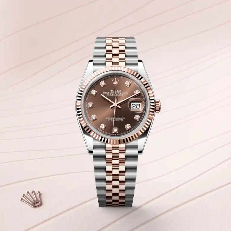 rolex Datejust in Everose Rolesor - combination of Oystersteel and Everose gold, M126231-0053 - Henne Jewelers