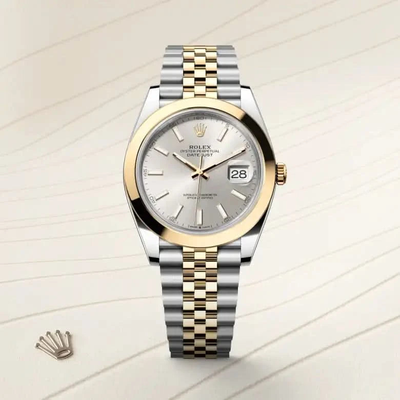rolex datejust in yellow rolesor - combination of oystersteel and yellow gold, M126303-0002 - henne jewelers