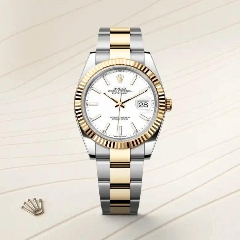 rolex datejust in yellow rolesor - combination of oystersteel and yellow gold, M126333-0015 - henne jewelers