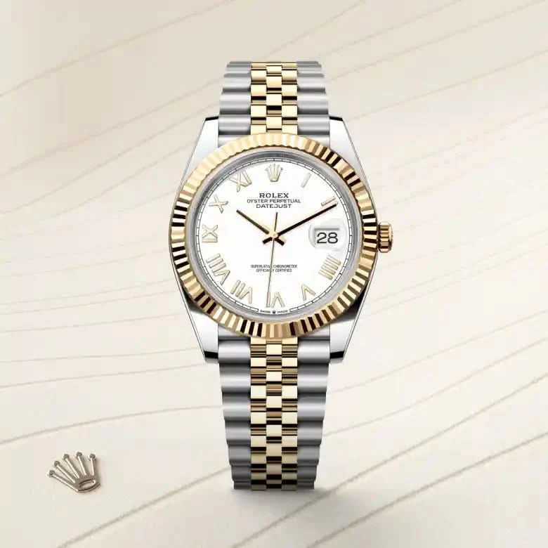 rolex datejust in yellow rolesor - combination of oystersteel and yellow gold, M126333-0026 - henne jewelers
