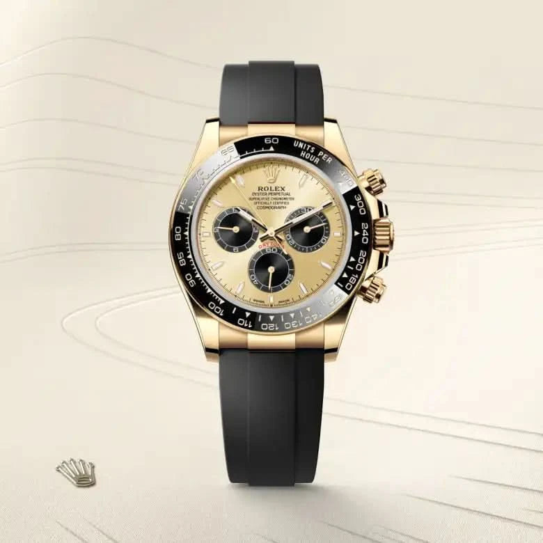 rolex cosmograph daytona in 18 ct yellow gold, M126518LN-0012 - henne jewelers