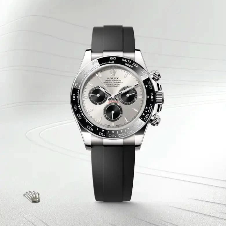 rolex cosmograph daytona in 18 ct white gold, M126519LN-0006 - henne jewelers