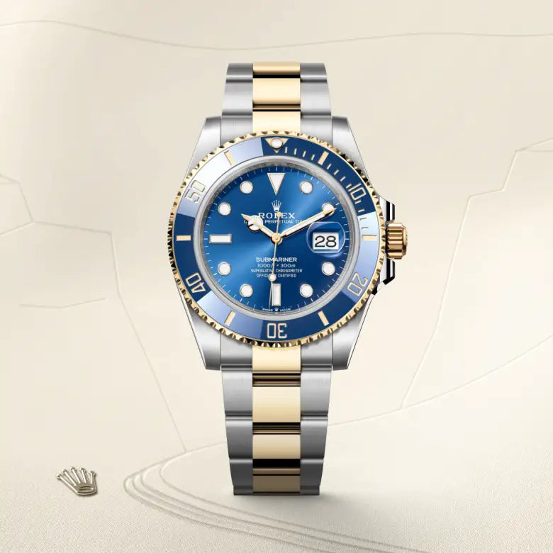 rolex Submariner in Yellow Rolesor - combination of Oystersteel and yellow gold, M126613LB-0002 - Henne Jewelers