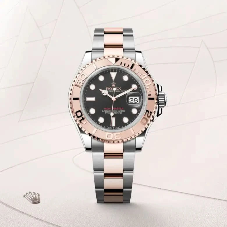 rolex yacht-master in everose rolesor - combination of oystersteel and everose gold, M126621-0002 - henne jewelers