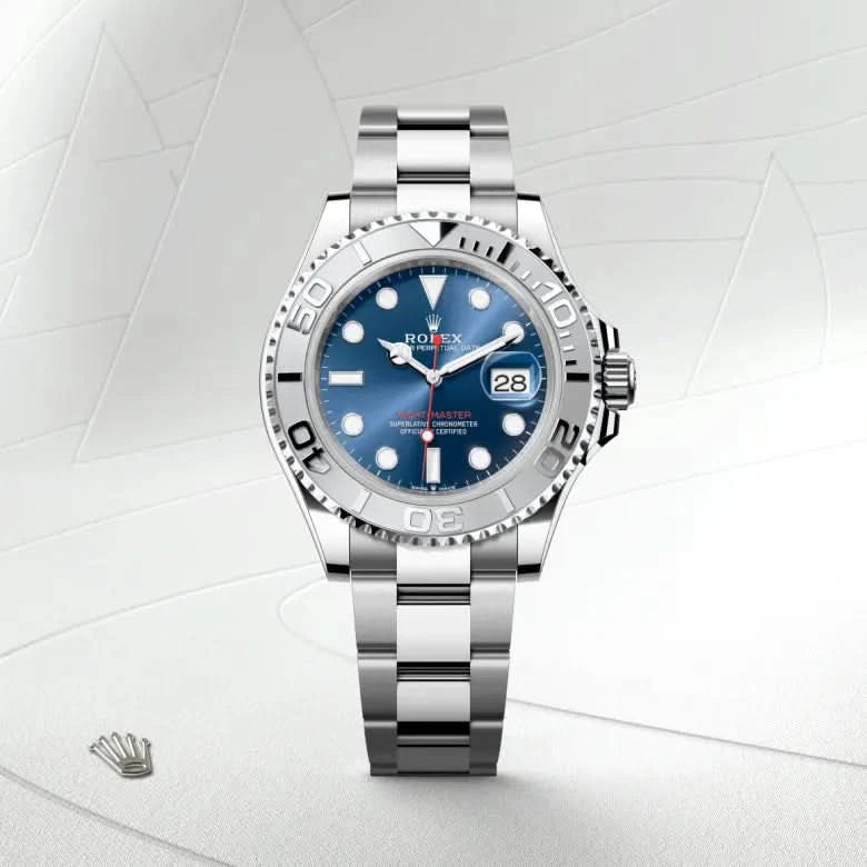 rolex yacht-master in rolesium - combination of oystersteel and platinum, M126622-0002 - henne jewelers