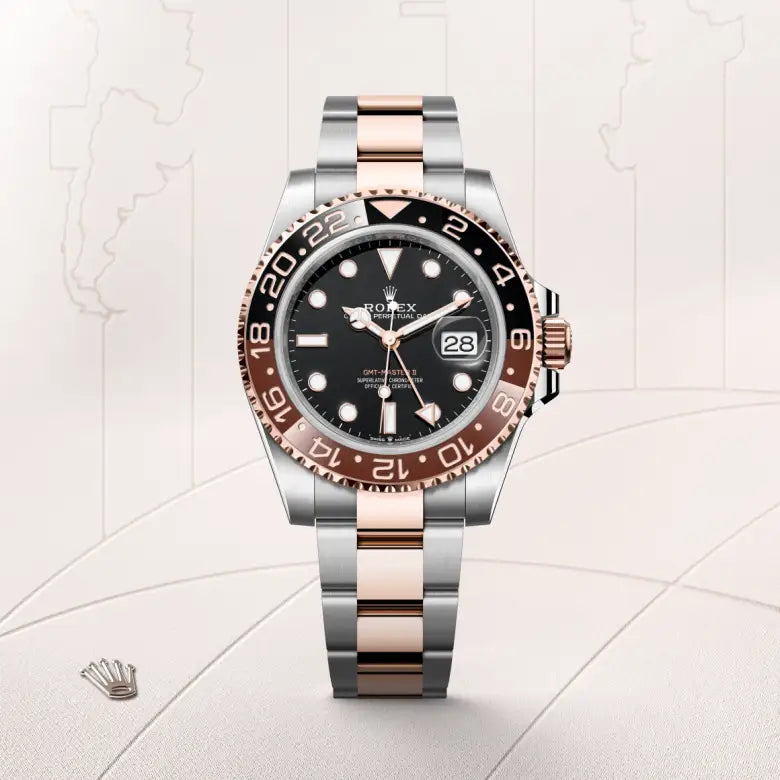 rolex GMT-Master II in Everose Rolesor - combination of Oystersteel and Everose gold, M126711CHNR-0002 - Henne Jewelers