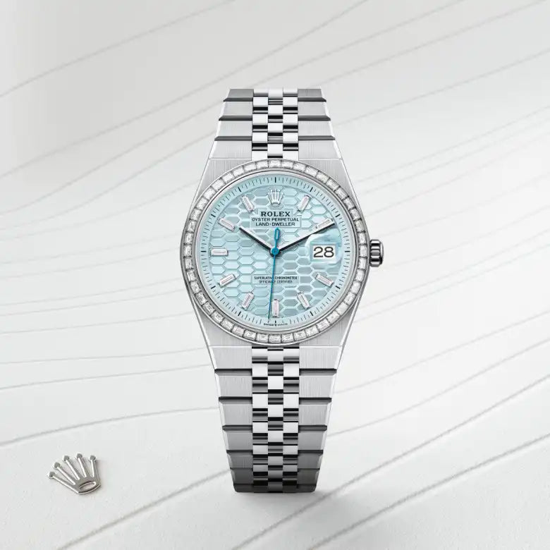 rolex Land-Dweller in Platinum, M127286TBR-0001 - Henne Jewelers