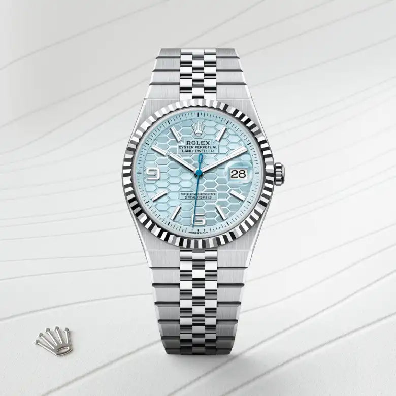 rolex Land-Dweller in Platinum, M127336-0001 - Henne Jewelers