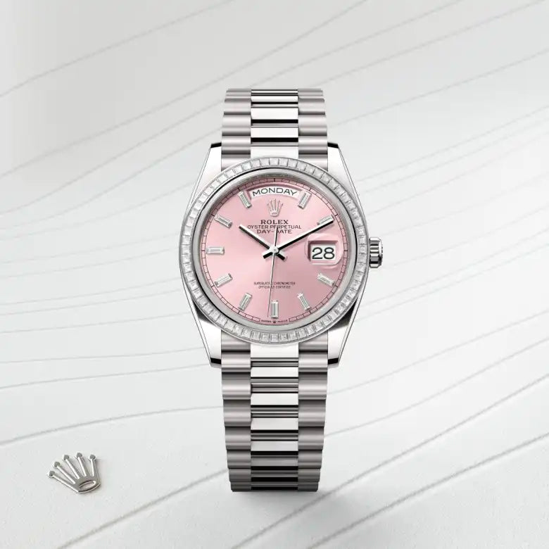 rolex Day-Date in 18 kt white gold, M128399TBR-0029 - Henne Jewelers
