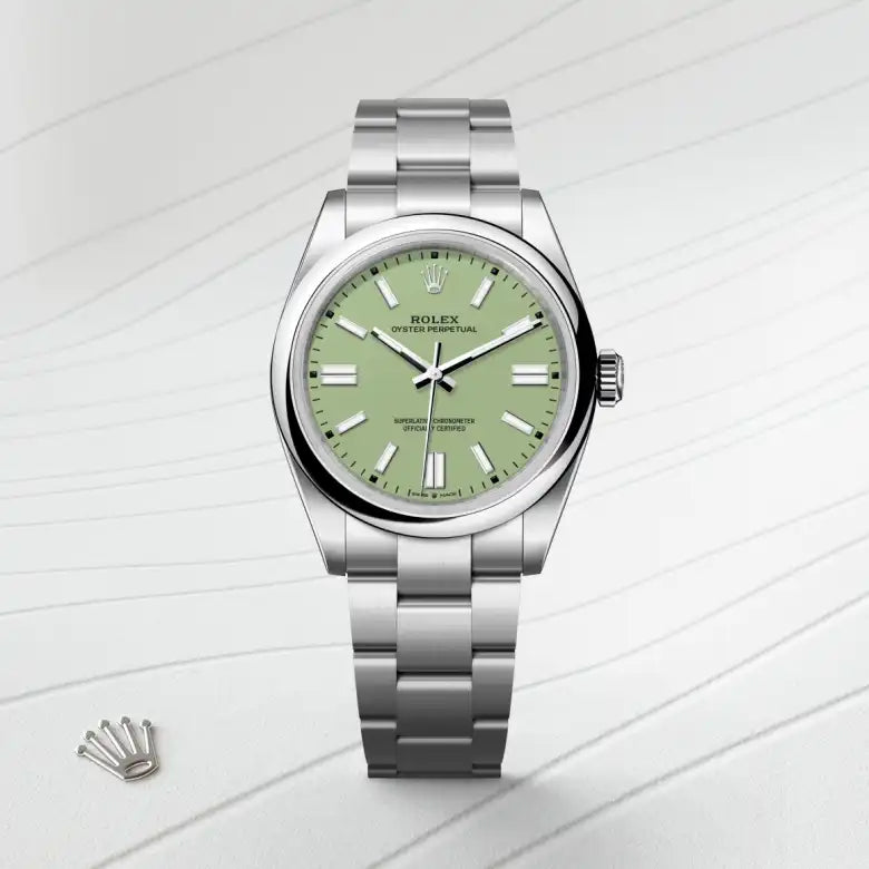 rolex Oyster Perpetual in Oystersteel, M134300-0006 - Henne Jewelers