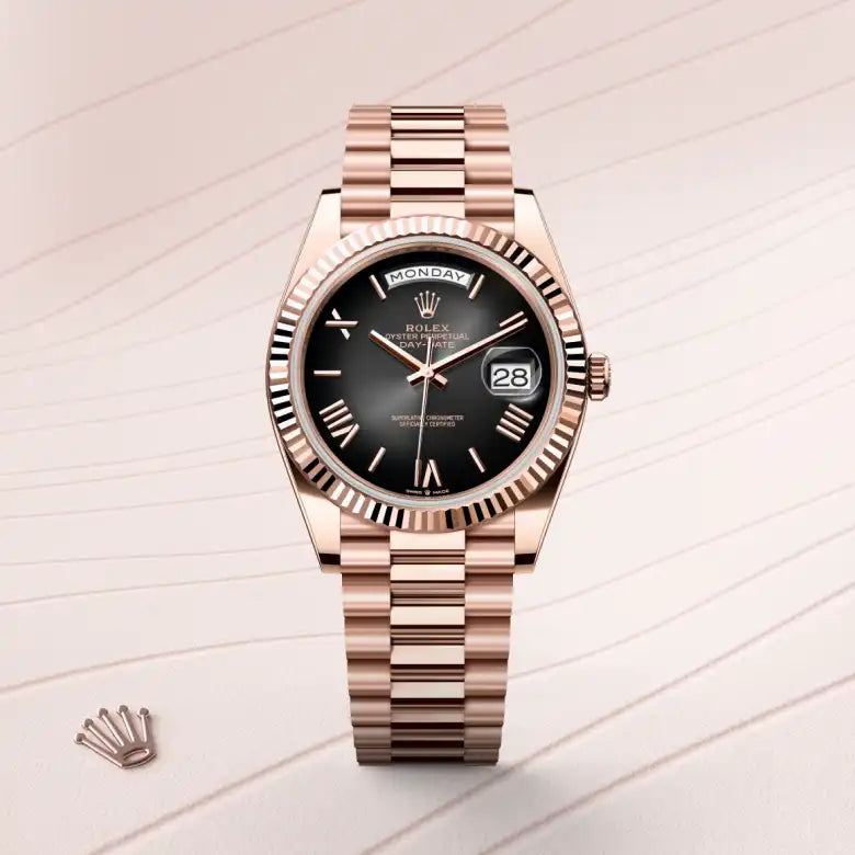 rolex Day-Date in 18 kt Everose gold, M228235-0055 - Henne Jewelers