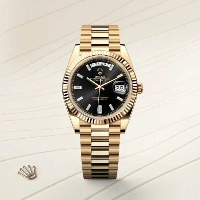rolex day-date in 18 ct yellow gold, M228238-0004 - henne jewelers