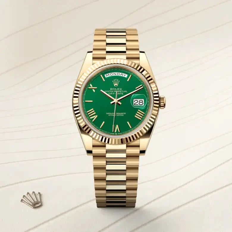 rolex day-date in 18 ct yellow gold, M228238-0061 - henne jewelers