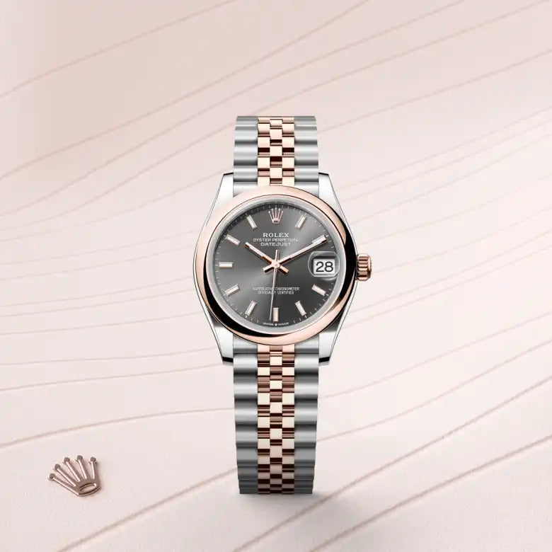 rolex Datejust in Everose Rolesor - combination of Oystersteel and Everose gold, M278241-0018 - Henne Jewelers