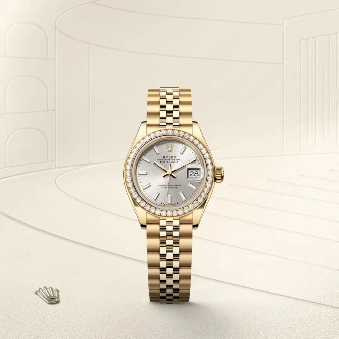 rolex lady-datejust in 18 ct yellow gold, M279138RBR-0012 - henne jewelers