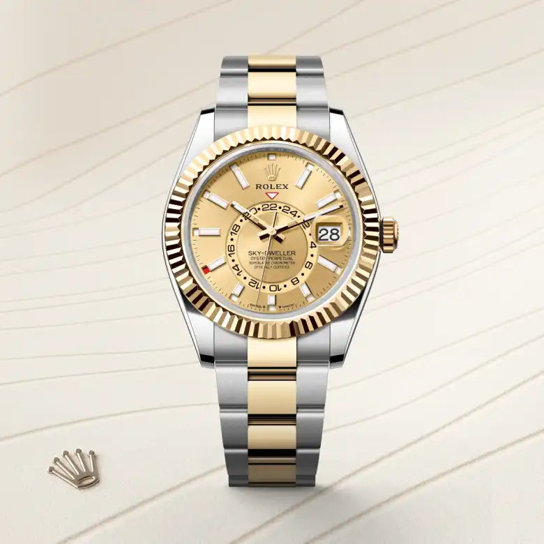 rolex Sky-Dweller in Yellow Rolesor - combination of Oystersteel and yellow gold, M336933-0001 - Henne Jewelers