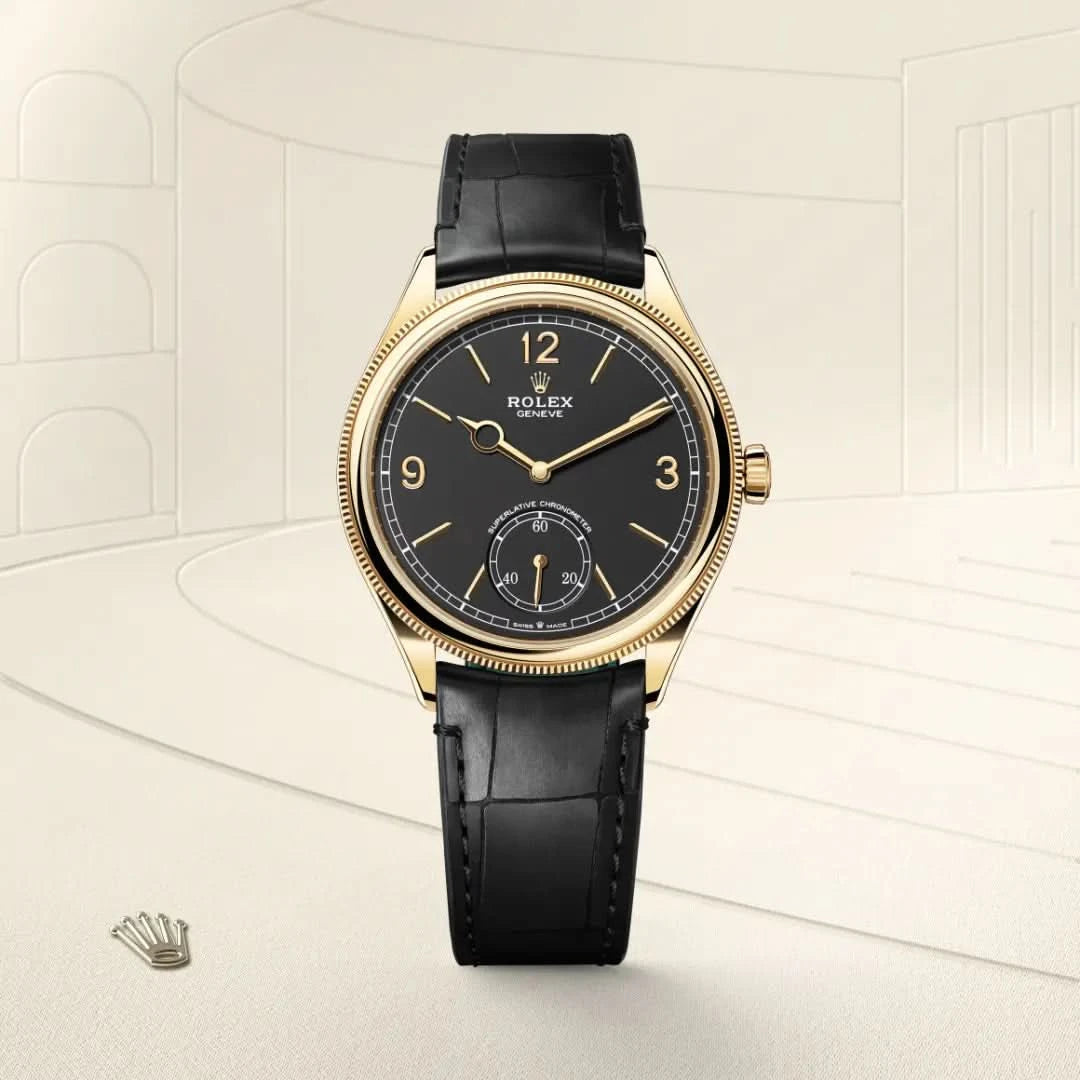rolex 1908 in 18 ct yellow gold, M52508-0002 - henne jewelers