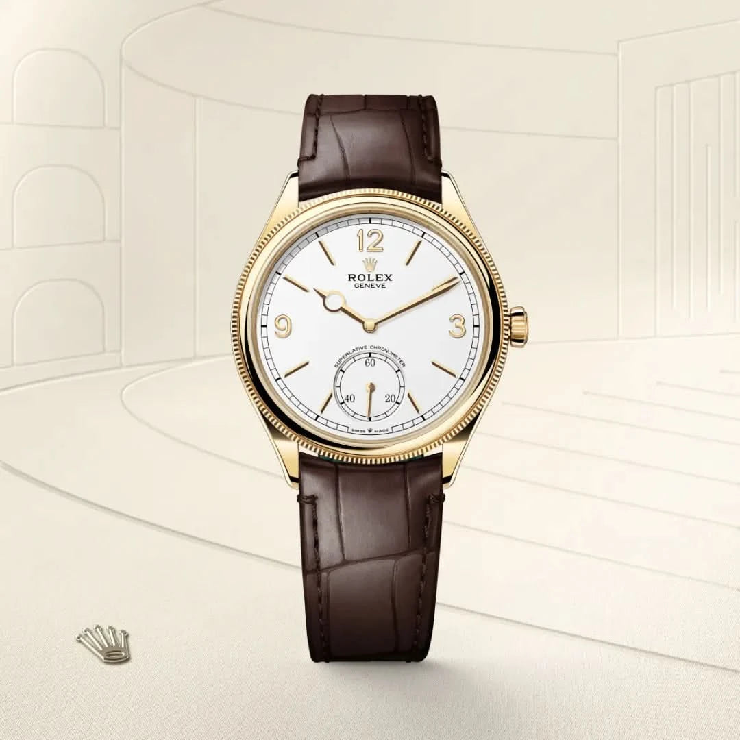 rolex 1908 in 18 ct yellow gold, M52508-0006 - henne jewelers