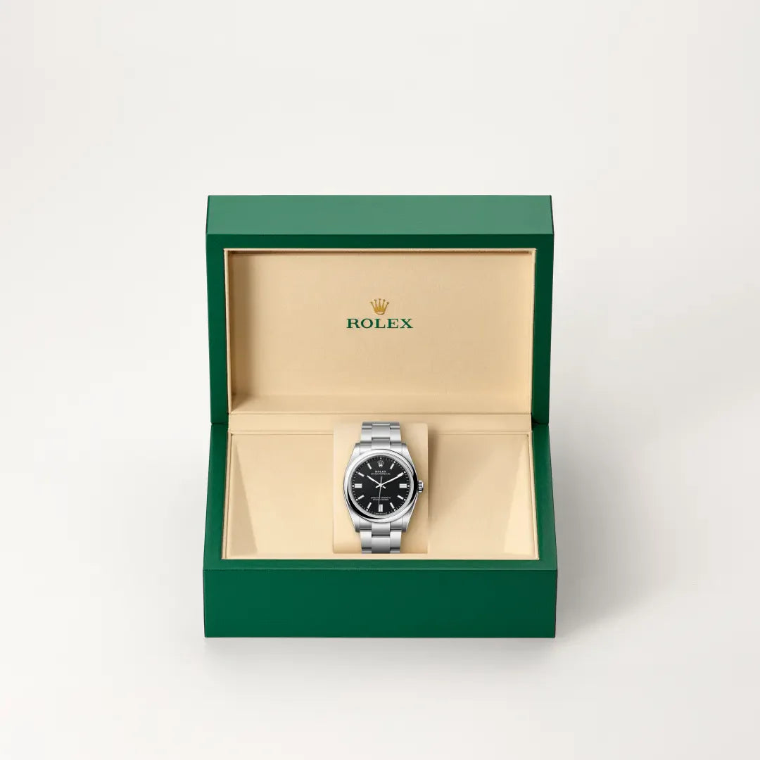 rolex Oyster Perpetual in Oystersteel, M126000-0014 - Henne Jewelers