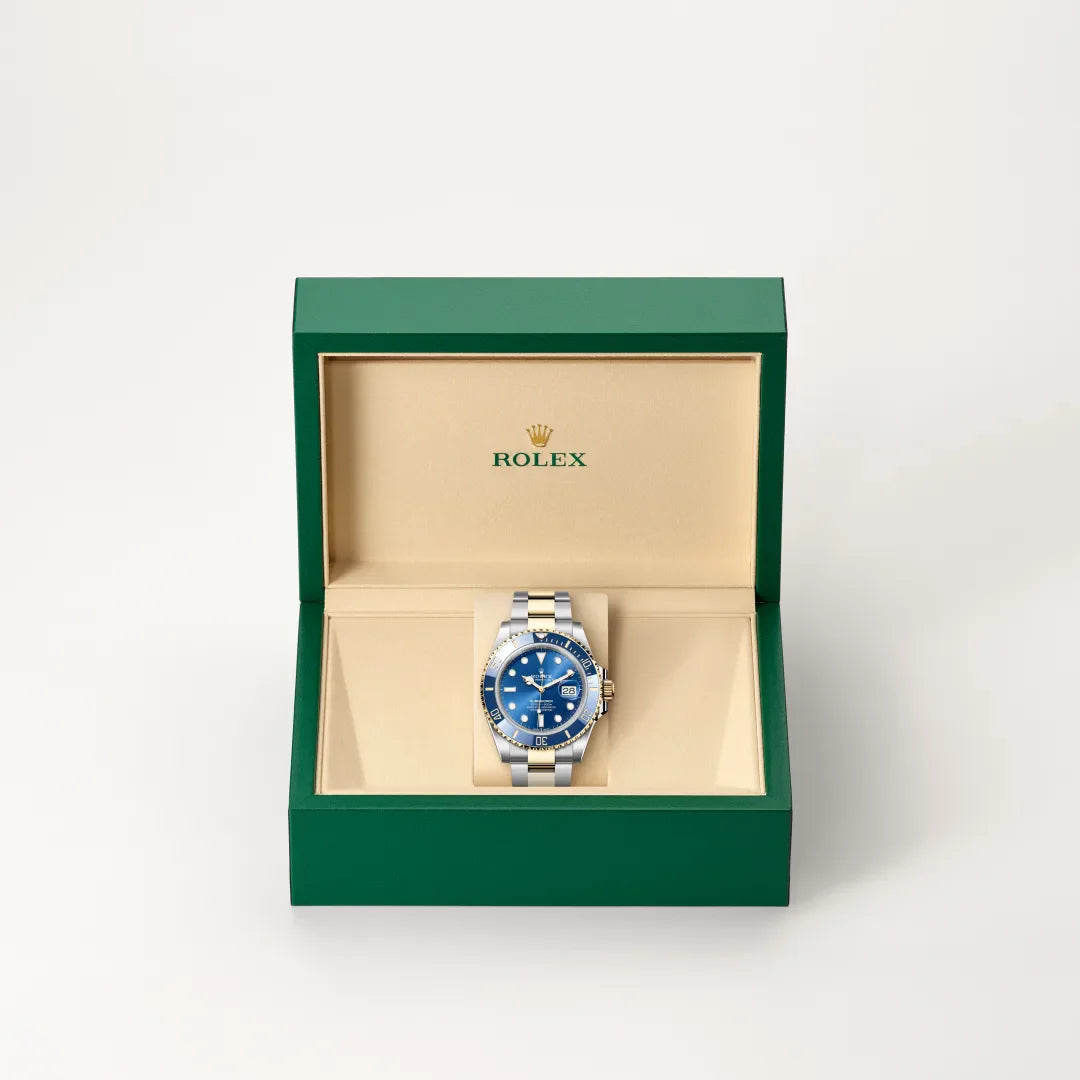 rolex Submariner in Yellow Rolesor - combination of Oystersteel and yellow gold, M126613LB-0002 - Henne Jewelers