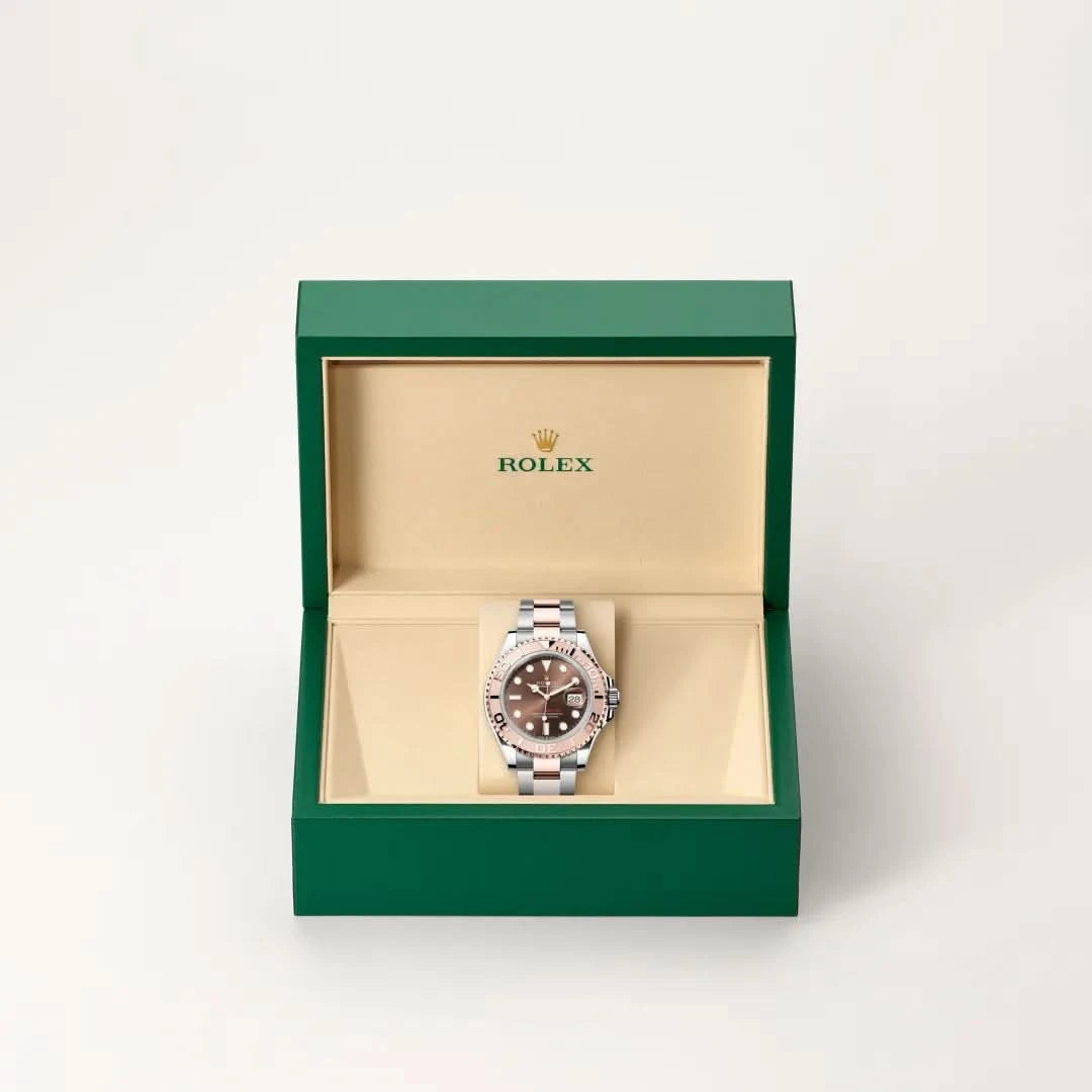 rolex yacht-master in everose rolesor - combination of oystersteel and everose gold, M126621-0001 - henne jewelers