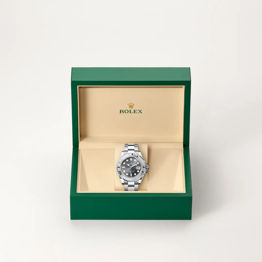 rolex Yacht-Master in Rolesium - combination of Oystersteel and platinum, M126622-0001 - Henne Jewelers
