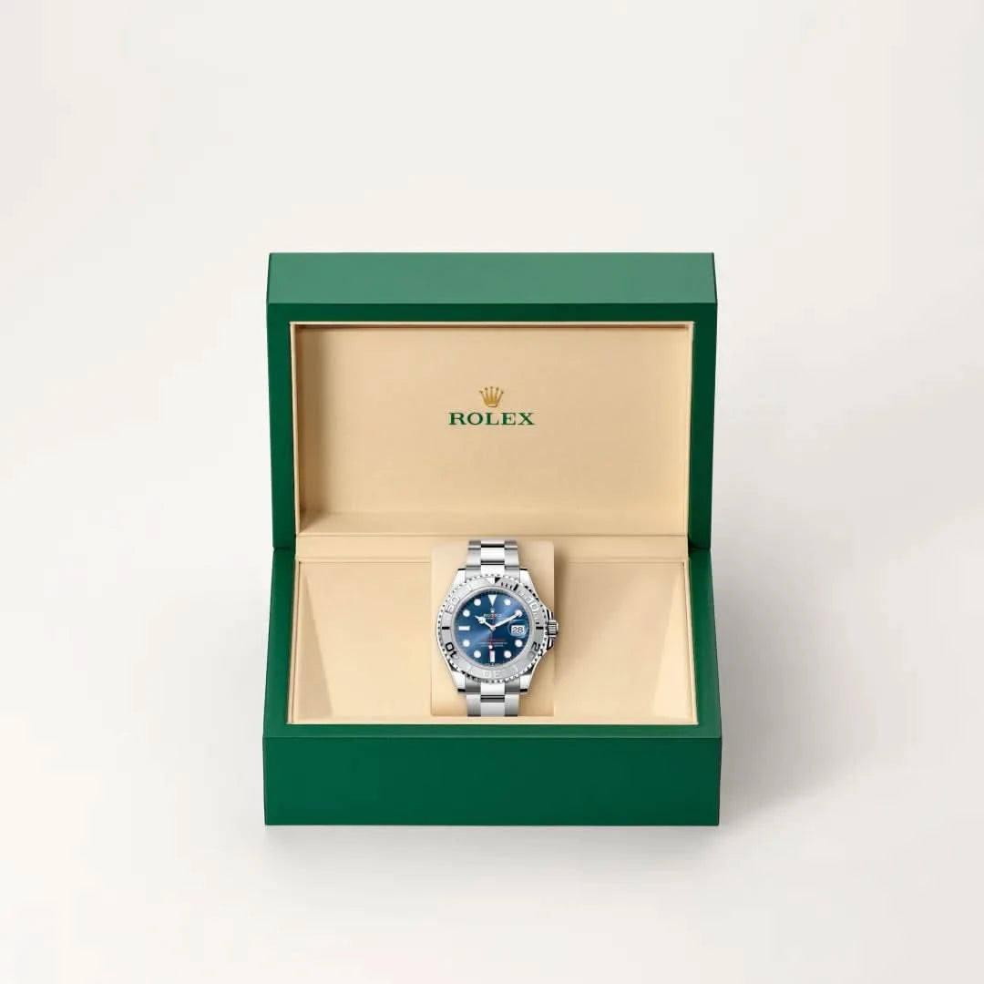 rolex yacht-master in rolesium - combination of oystersteel and platinum, M126622-0002 - henne jewelers