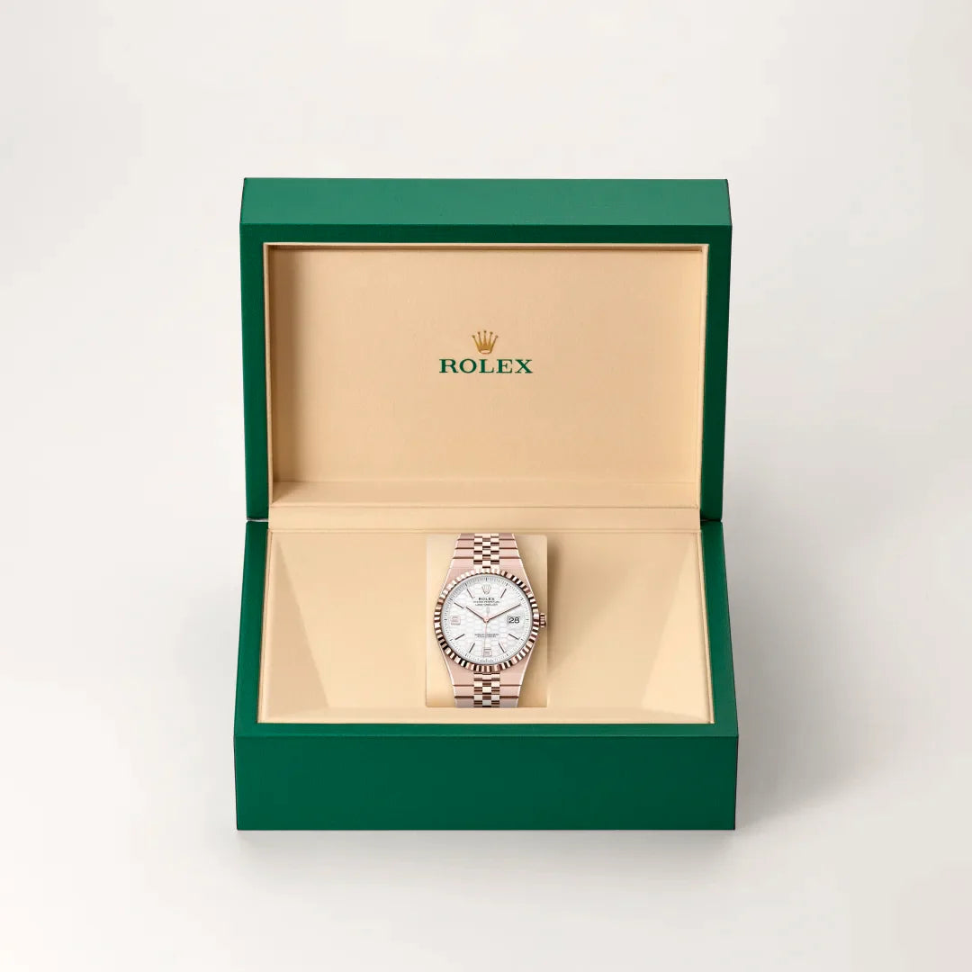 rolex Land-Dweller in 18 kt Everose gold, M127335-0001 - Henne Jewelers