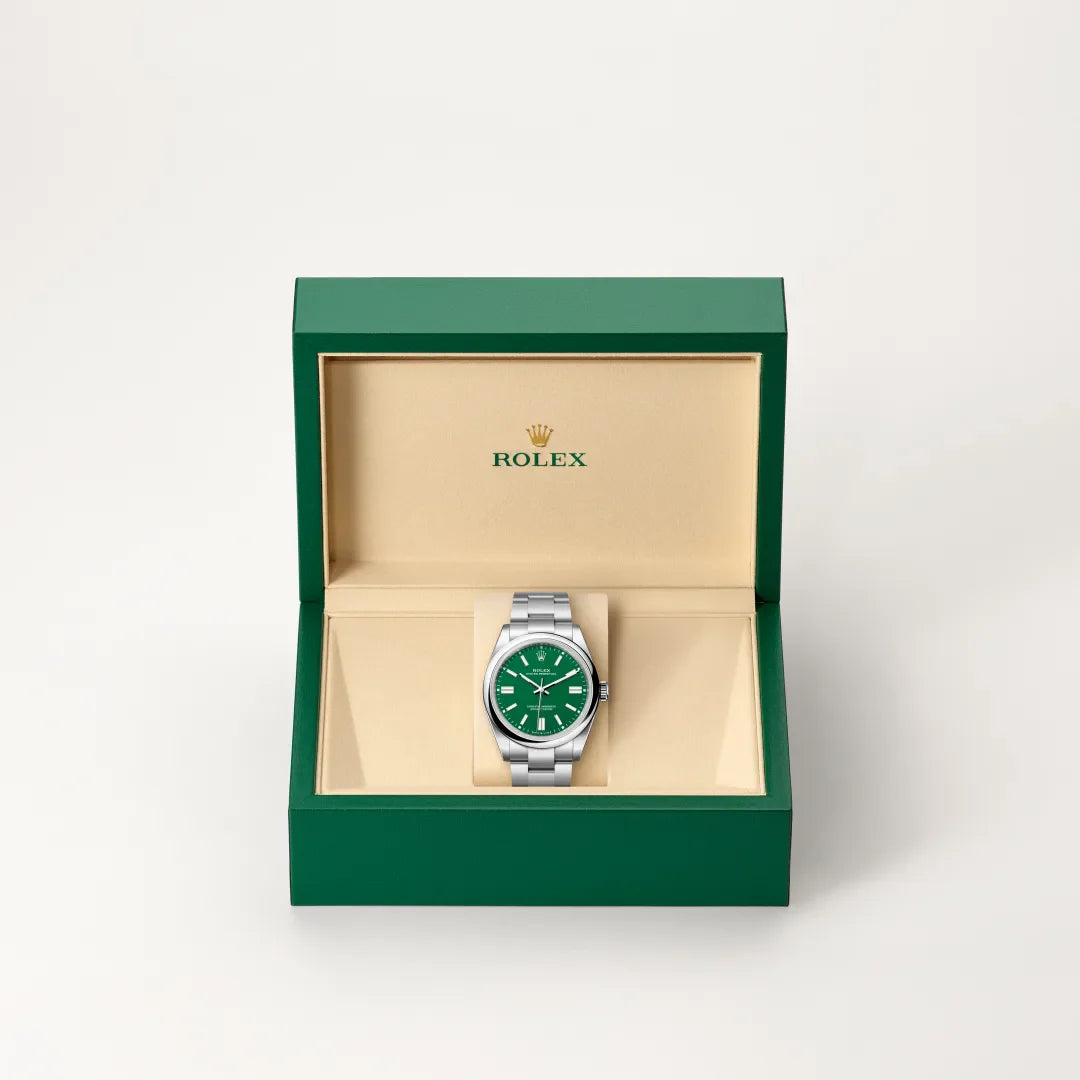 rolex Oyster Perpetual in Oystersteel, M134300-0004 - Henne Jewelers