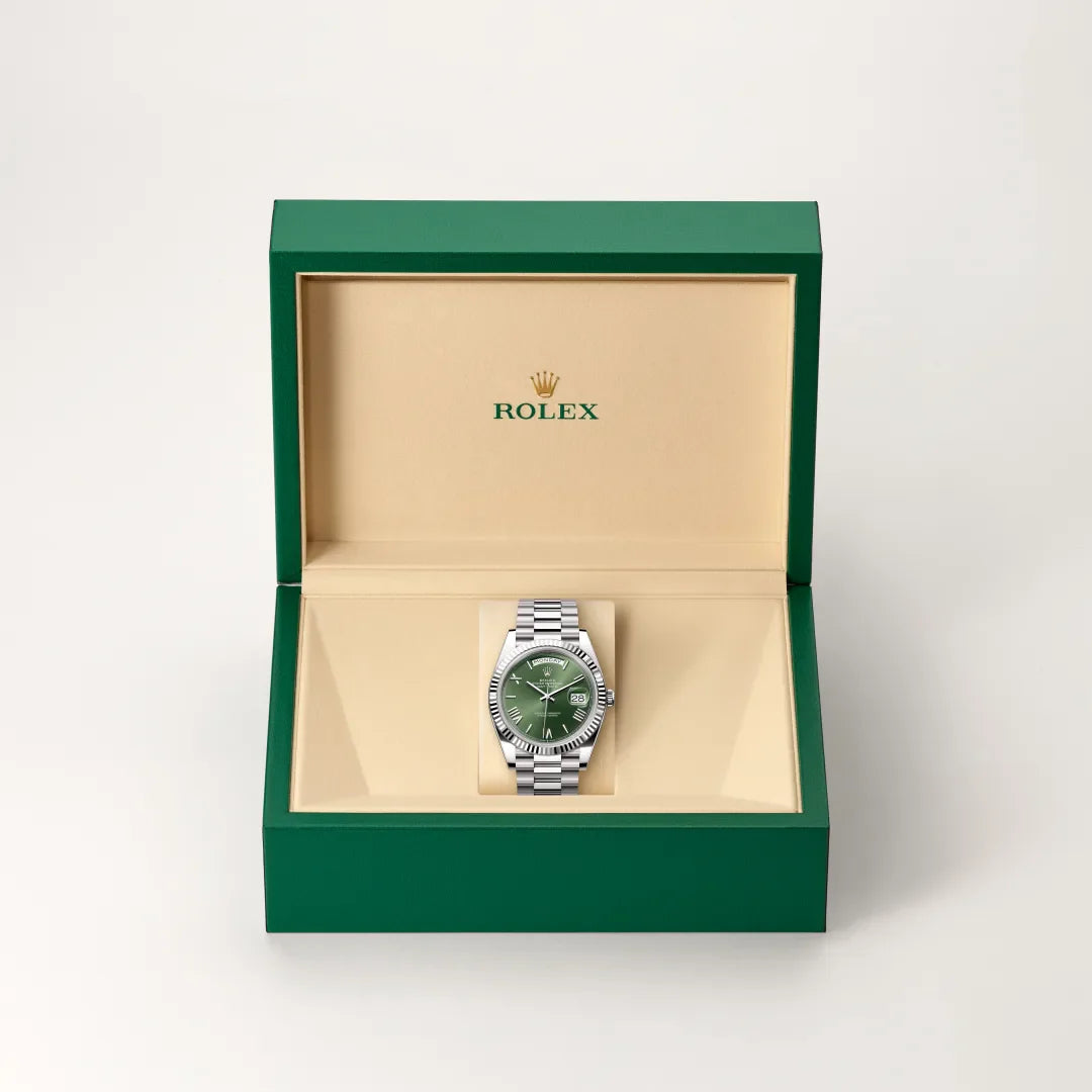 rolex Day-Date in 18 kt white gold, M228239-0033 - Henne Jewelers