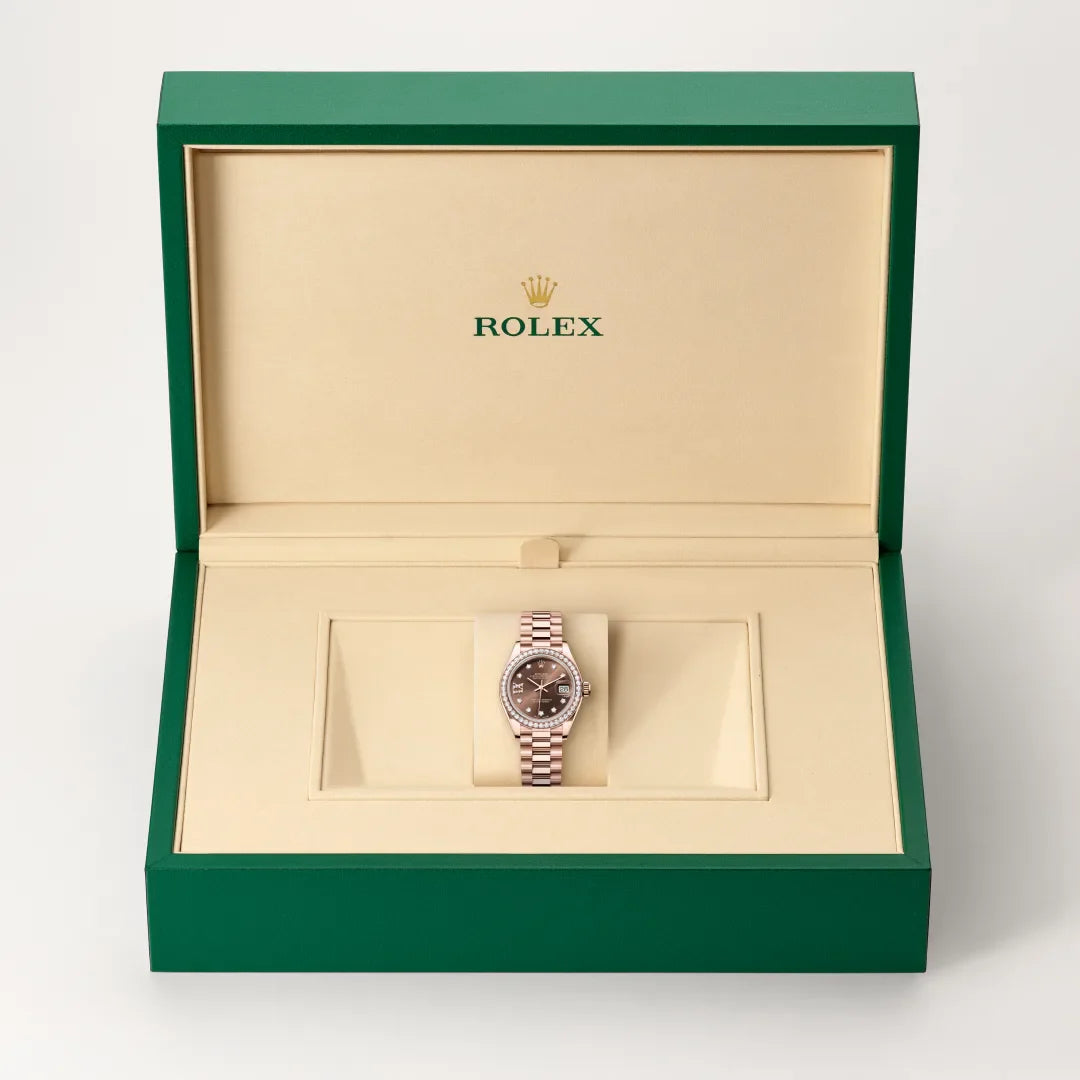 rolex Lady-Datejust in 18 kt Everose gold, M279135RBR-0001 - Henne Jewelers