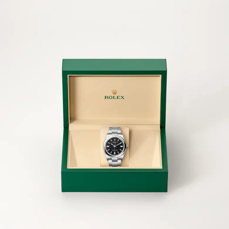rolex Oyster Perpetual in Oystersteel, M126000-0014 - Henne Jewelers