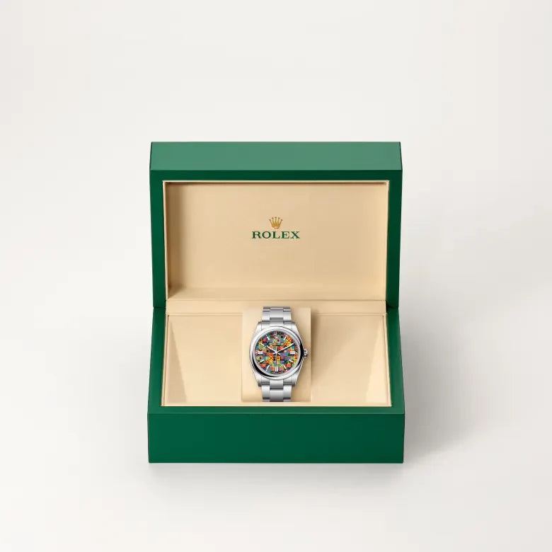 rolex Oyster Perpetual in Oystersteel, M126000-0016 - Henne Jewelers