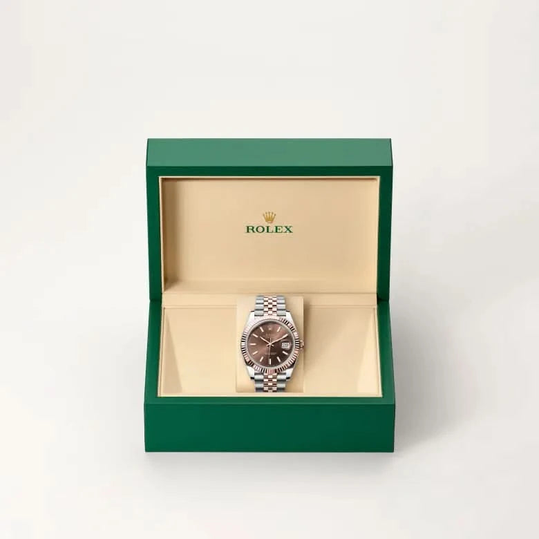 rolex datejust in everose rolesor - combination of oystersteel and everose gold, M126331-0002 - henne jewelers