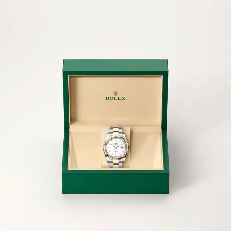 rolex datejust in yellow rolesor - combination of oystersteel and yellow gold, M126333-0015 - henne jewelers