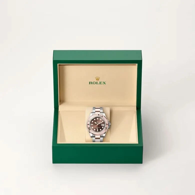 rolex yacht-master in everose rolesor - combination of oystersteel and everose gold, M126621-0001 - henne jewelers