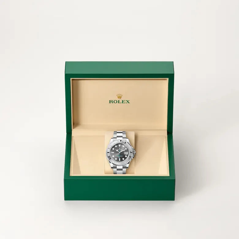 rolex Yacht-Master in Rolesium - combination of Oystersteel and platinum, M126622-0001 - Henne Jewelers