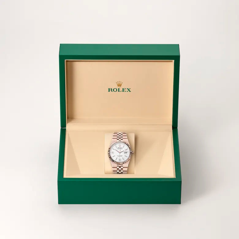 rolex Land-Dweller in 18 kt Everose gold, M127235-0001 - Henne Jewelers