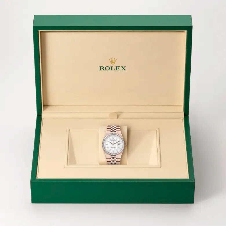 rolex Land-Dweller in 18 kt Everose gold, M127285TBR-0002 - Henne Jewelers