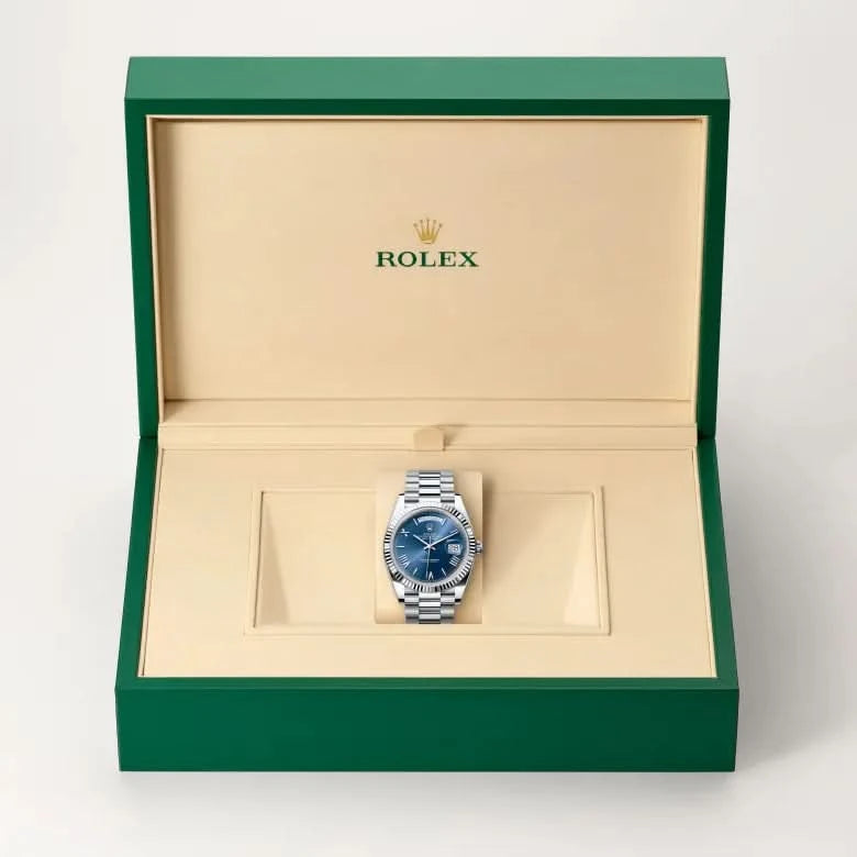 rolex day-date in platinum, M228236-0007 - henne jewelers