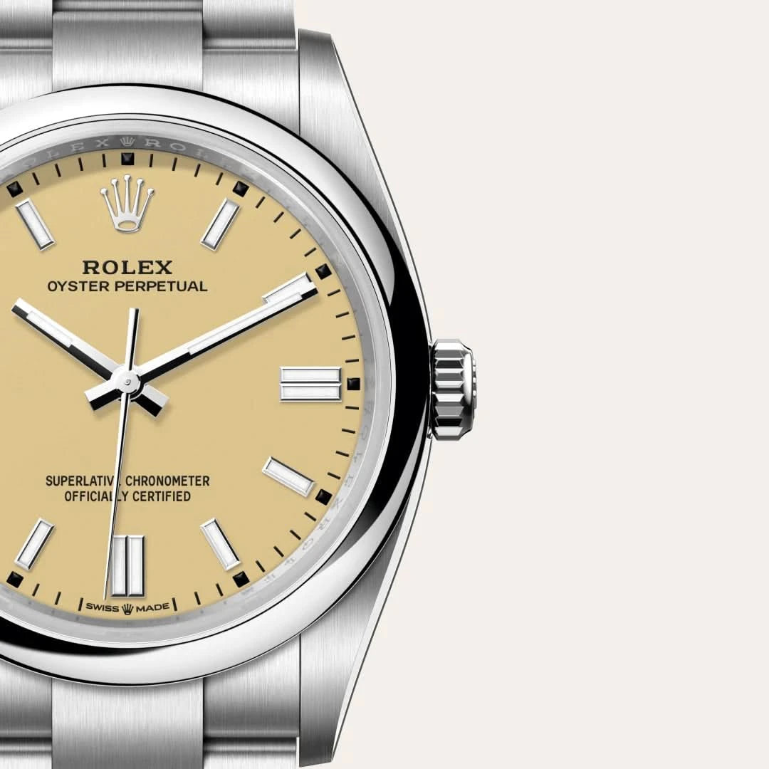 rolex oyster perpetual in oystersteel, M126000-0012 - henne jewelers