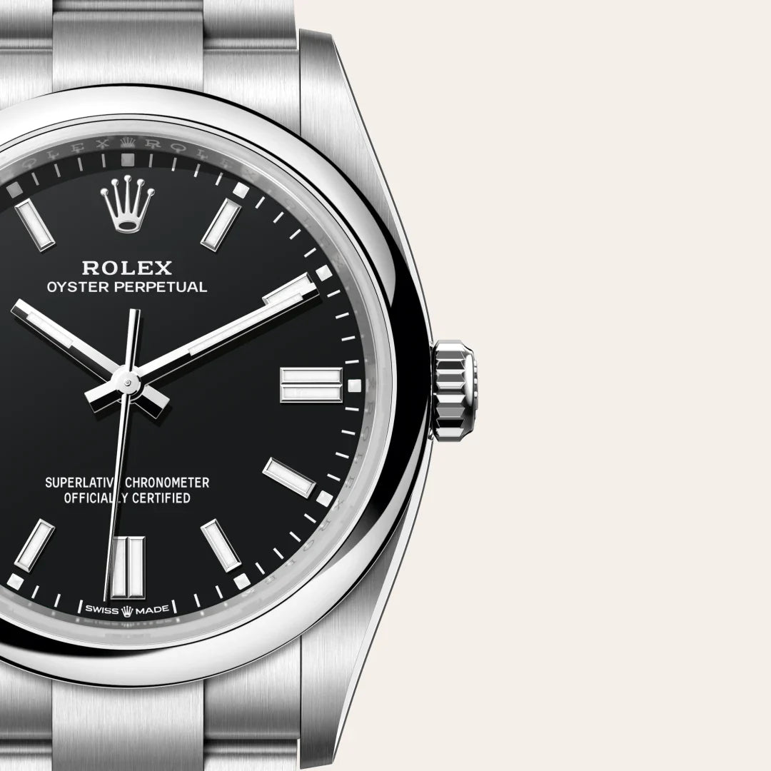 rolex Oyster Perpetual in Oystersteel, M126000-0014 - Henne Jewelers