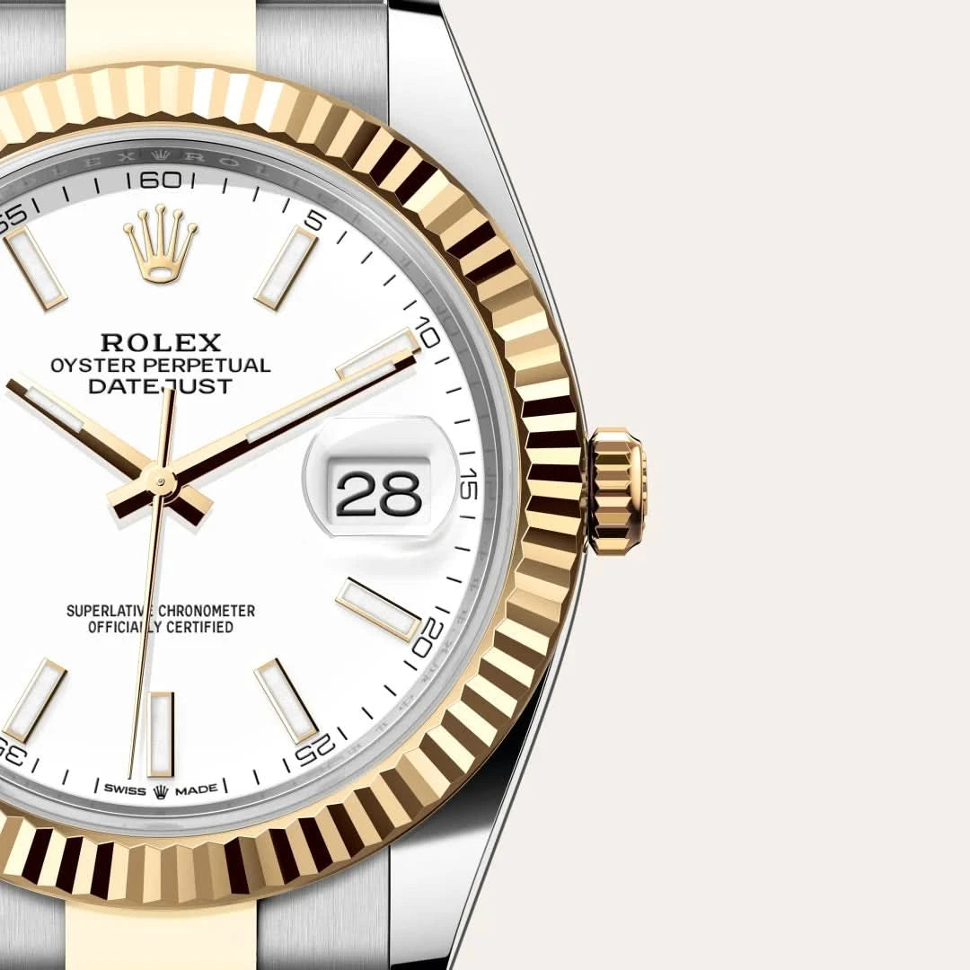 rolex datejust in yellow rolesor - combination of oystersteel and yellow gold, M126333-0015 - henne jewelers