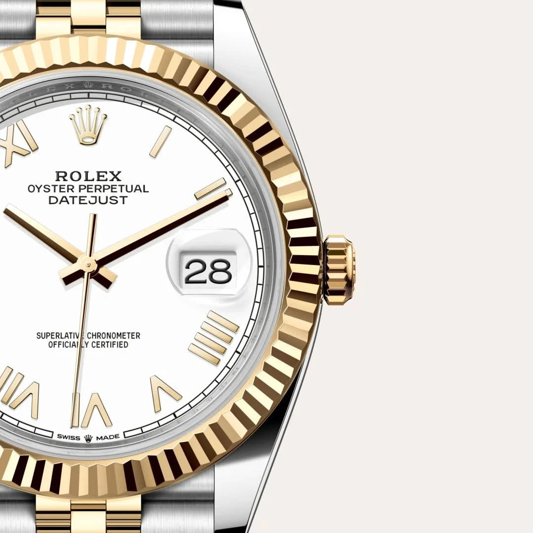 rolex datejust in yellow rolesor - combination of oystersteel and yellow gold, M126333-0026 - henne jewelers