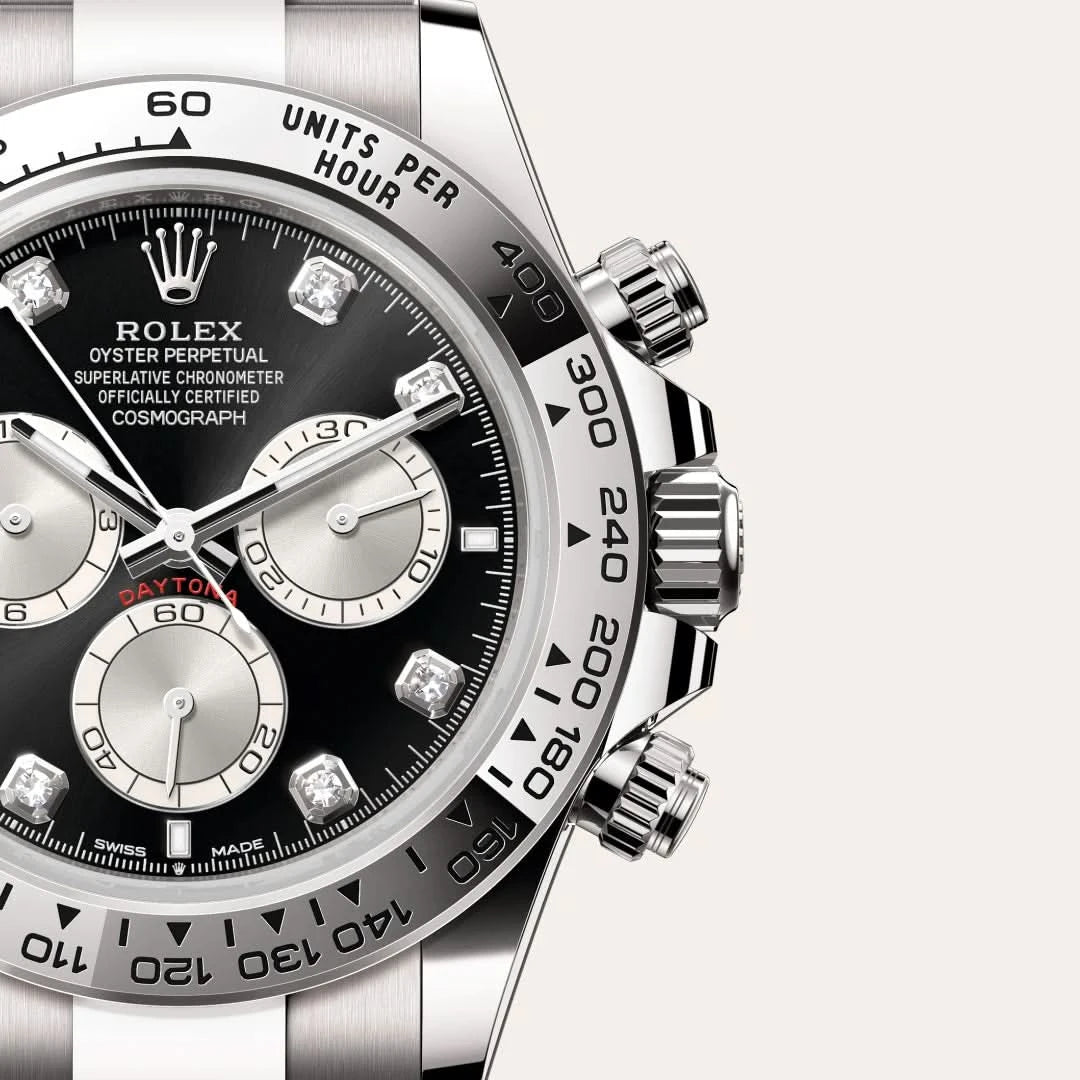 rolex cosmograph daytona in 18 ct white gold, M126509-0002 - henne jewelers