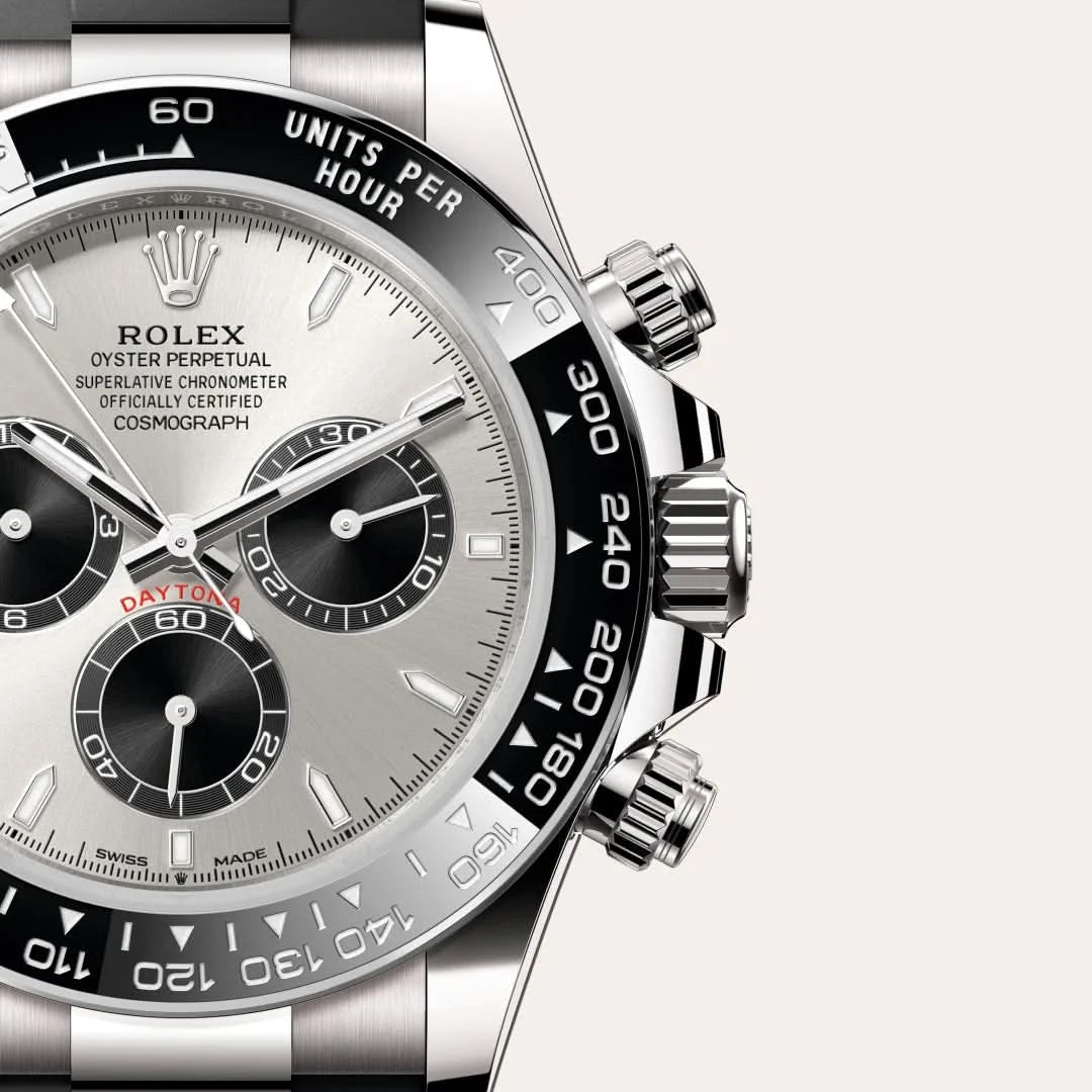 rolex cosmograph daytona in 18 ct white gold, M126519LN-0006 - henne jewelers