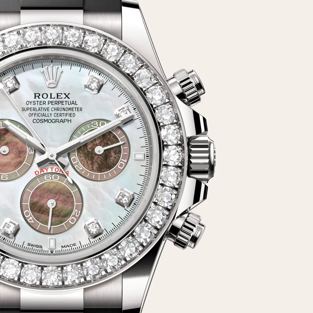 rolex Cosmograph Daytona in 18 kt white gold, M126589RBR-0001 - Henne Jewelers