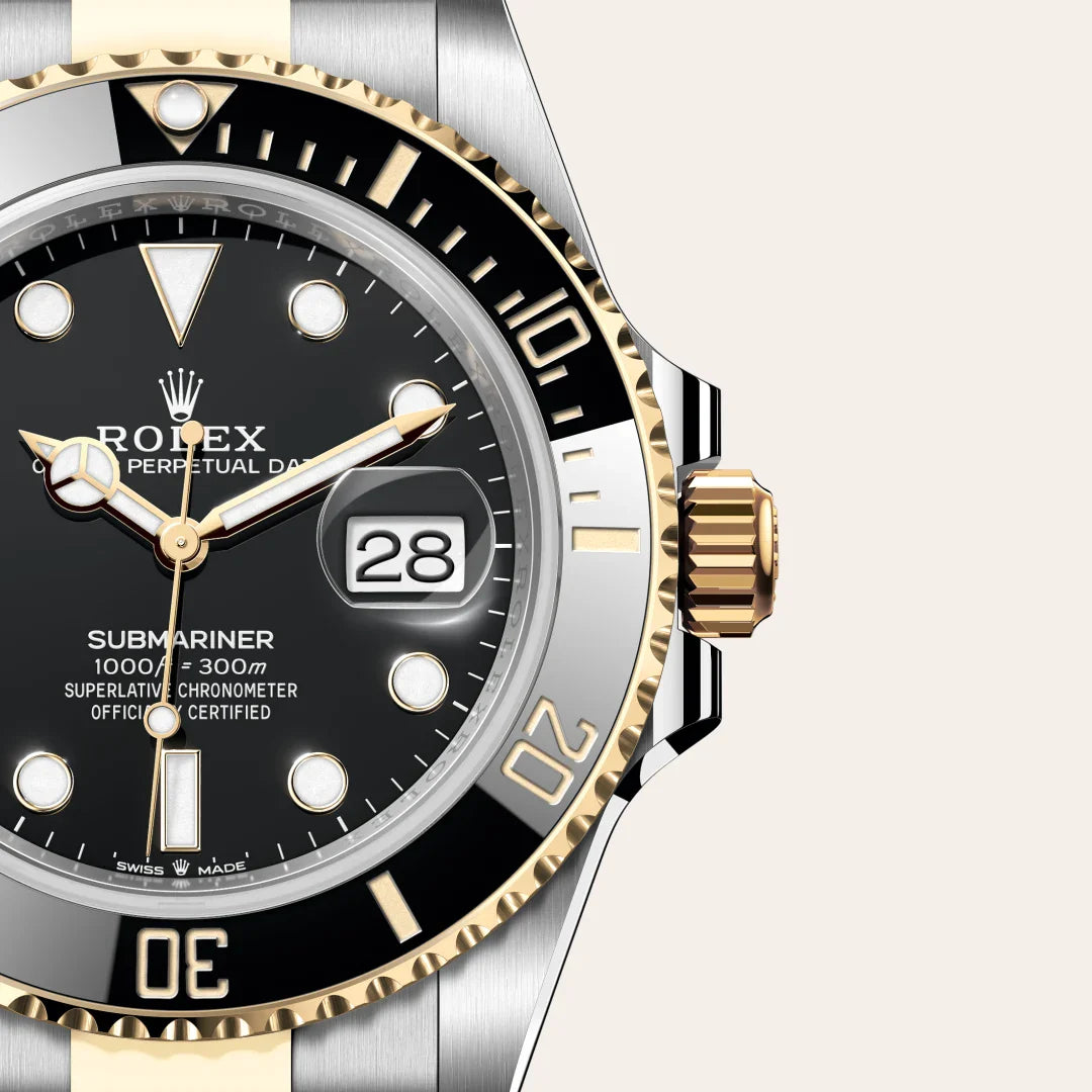 rolex Submariner in Yellow Rolesor - combination of Oystersteel and yellow gold, M126613LN-0002 - Henne Jewelers