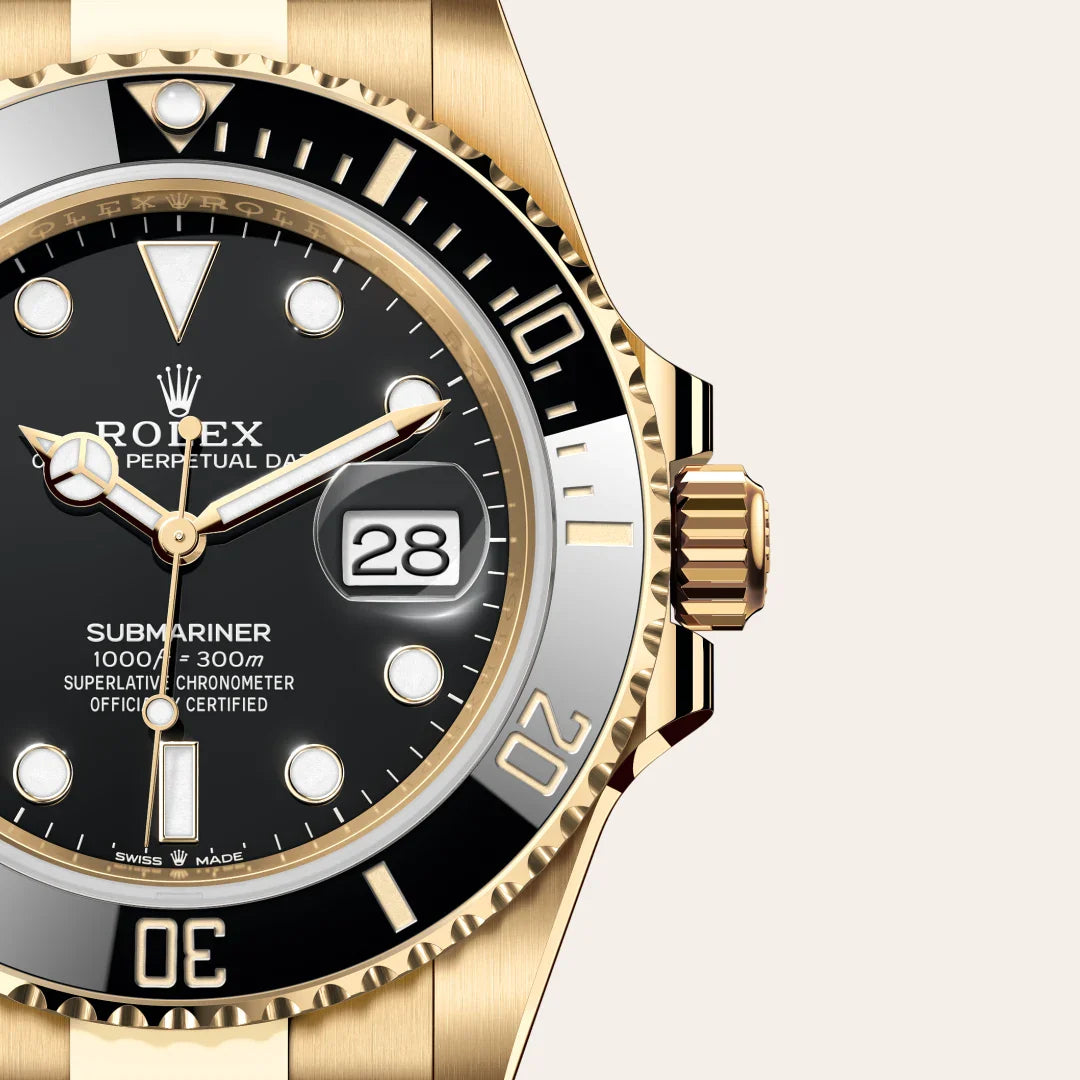 rolex Submariner in 18 kt yellow gold, M126618LN-0002 - Henne Jewelers